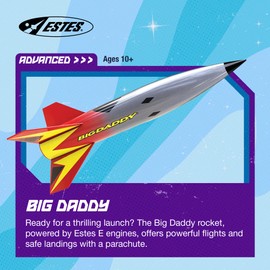 Estes 2162 Big Daddy Rocket-Building Kit, Advanced Flying-Rocket-Model Kit for Ages 10+