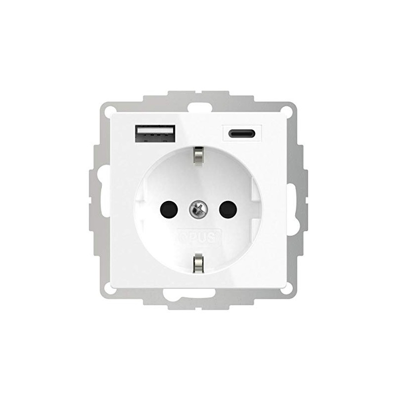 OPUS Protective contact socket with USB A and C and