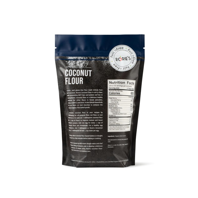 Rorie's Organic Coconut Flour Gluten Free NON GMO KOSHER FOR