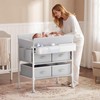 BOLUO Baby Changing Table with 4 Drawers, Waterproof Diaper Changing