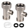 T Piece Water Connection, Pack of 2 3-Way Connection Valve