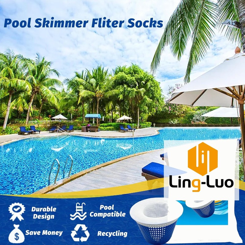 Pool Skimmer Socks, 30 Pack Pool Skimmer Fliter Socks Swimming