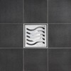 SereneDrains 304 Stainless Steel 4 Inch Brushed Nickel Square Shower