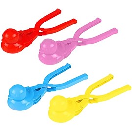 Snowball Maker Tool with Handle, Cartoon Duck Snowball Maker Clip Snow Ball Toys Perfect for Kids and Adults Snowball Fight Play in Winter at Outdoor (4PC Snowball Maker)
