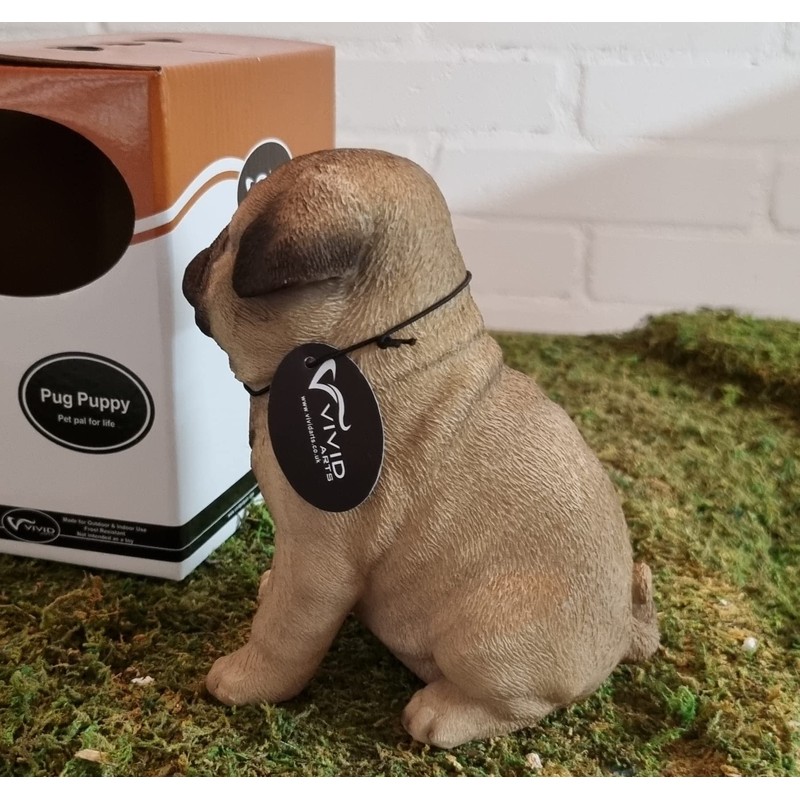 Vivid Arts Mops Welpenfreund – Braun mit schwarzen Akzenten