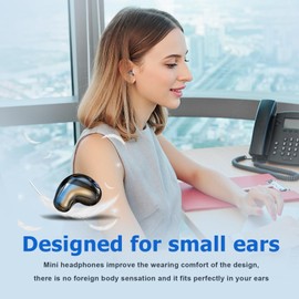 Xmenha Wireless Small Invisible Earbuds Mini Micro Tiny Smallest Invisible Earphones for Small Ears Bluetooth Tiny Smallest Hidden Mini Ear Buds Headphones Discreet Low Profile Spy Earpiece
