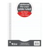 C-Line Reinforced Filler Paper, Wide Ruled, White, 100/PK (21032)