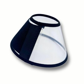 Pawcratean Pet Cone Collar Dog Cat Soft Plastic Recovery Collar Adjustable Comfortable Wounds Protection Small Medium Size Elizabeth Collar (Transparent, Medium)