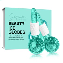 Ice Globes for Face 2Pcs - Facial Ice Globes for Cooling, Puffiness Relief & Skin Tightening – Soothing Ice Wands for Face, Eyes & Neck – Calming Anti-Aging Beauty Tool – Teal