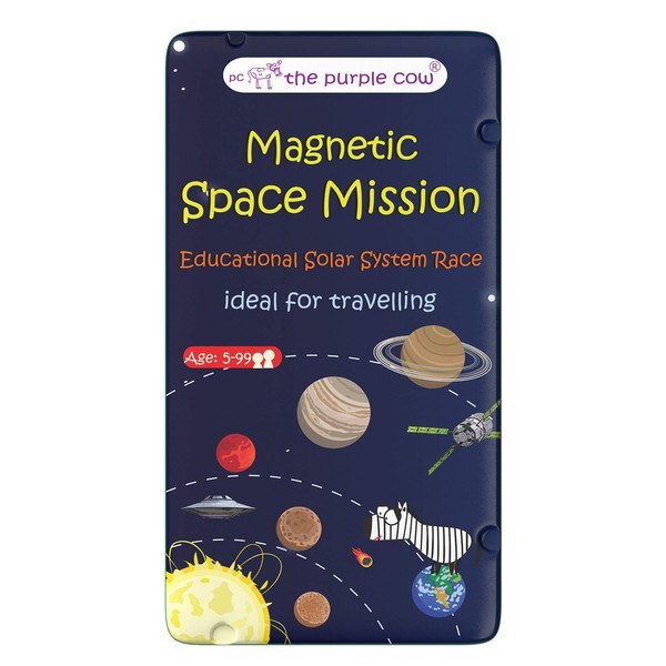 The Purple Cow- Space Mission Magnetic Travel Game. Great for Travel and On-The-Go. A Unique Solar System Game. Educational and Learning Activity for Boys and Girls. Ages 5+