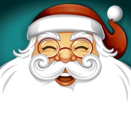 20 Servietten Weihnachten Lachender Santa als Tischdeko. Papierservietten mit Motiv. Auch für Decoupage und Serviettentechnik 33x33cm