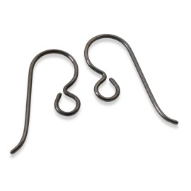 Hackberry Creek 10-Pack Black Niobium Ear Wires, Hypoallergenic Earring Hooks for Sensitive Ears
