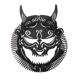 Matte Black Cocktail Strainer Bar Strainer with Demon Face Design (DemonA)
