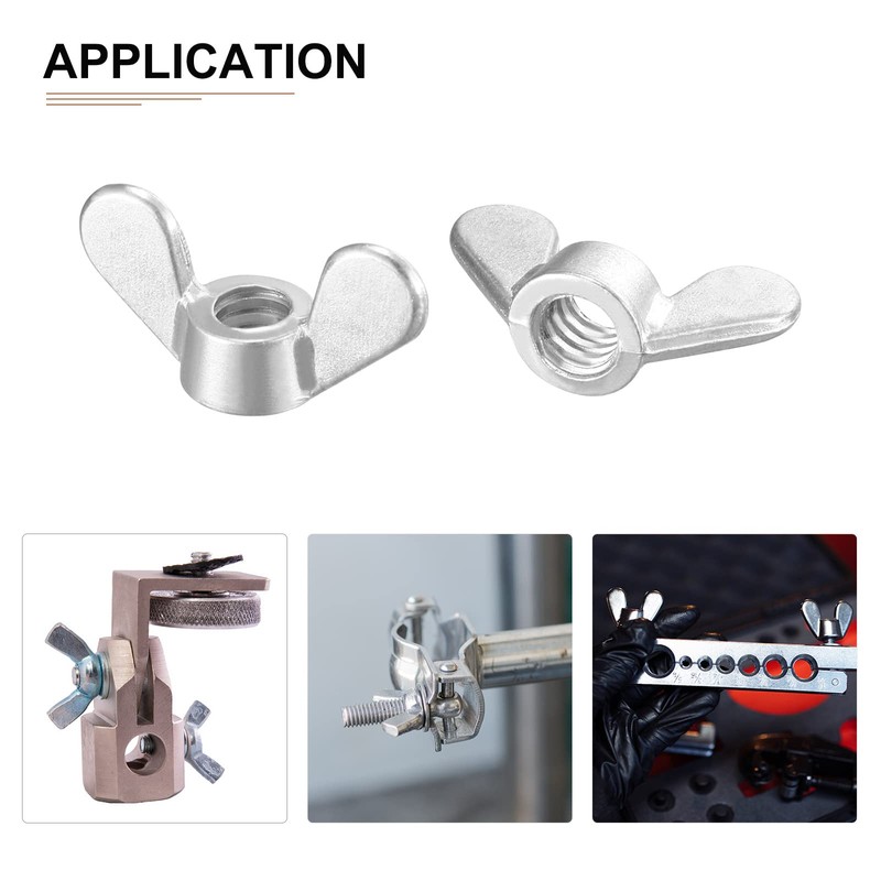 DTGN 20pcs 3/16"D Wing Nuts Butterfly Wing Nuts Wing Nuts