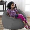 Jaxx Bean Bag Chair with Removable Cover, 3', Charcoal