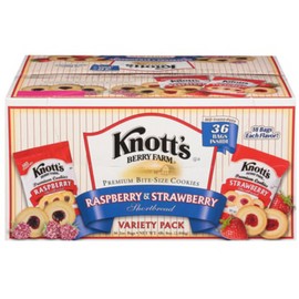 Knott's Berry Farm Raspberry & Strawberry shortbread Cookies 36 bags, US SELLER