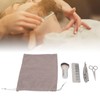 4pcs Beard Trimming Comb Brush Kit Portable Hair Trimming Rust