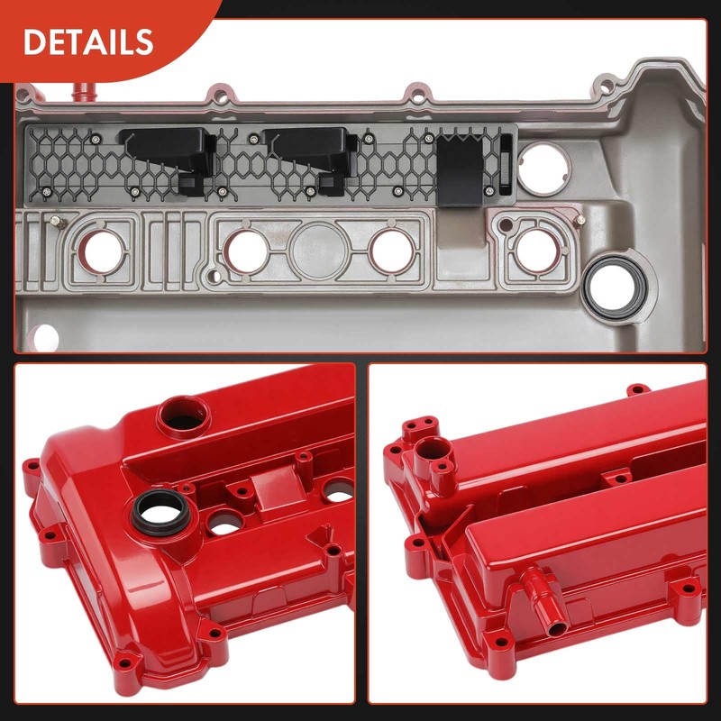 A-Premium Upgraded Aluminum Engine Valve Cover with Gasket and Oil