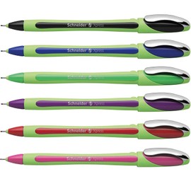 Schneider Xpress Fineliner Pens 0.8mm Assorted Colors - Pack 6