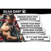 BEAR GRIP - Premium Weight Lifting Wrist Support Wraps, (Sold