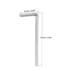 sourcing map 3mm Hex Key Wrench, L Shaped CR-V Repairing Tool 5 Pcs