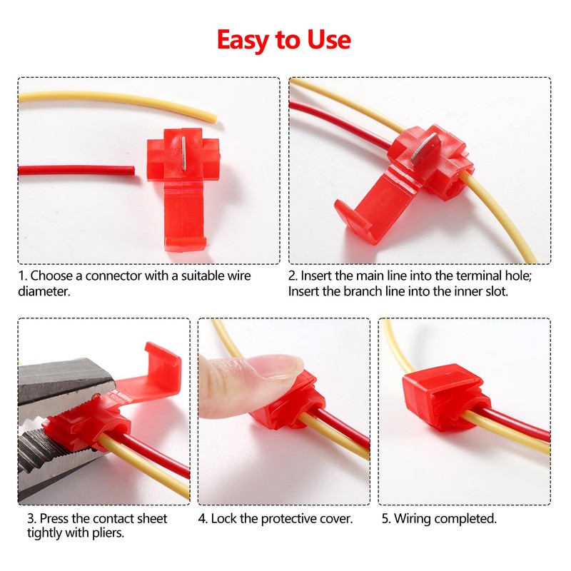 YIXISI 50 x Junction Connectors, Power Thieves Quick Connectors, Cable