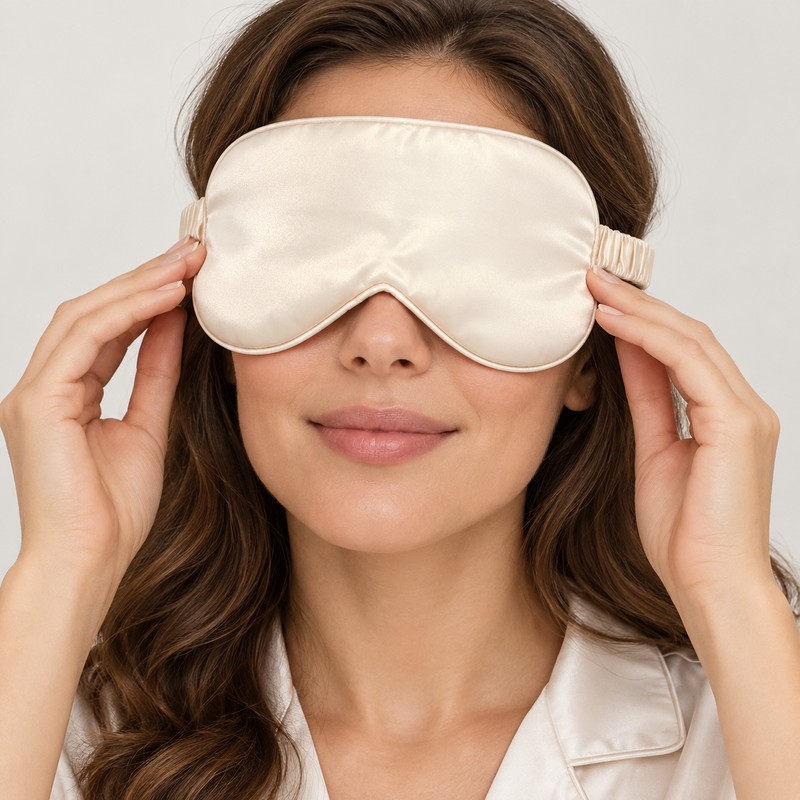 Double-Sided Sleep Eye Mask for Sleeping and Travel – Soft,