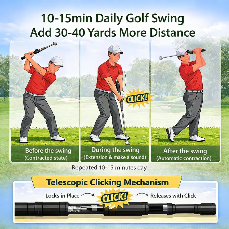 qbjgr Golf Swing Trainer Practice Ball + Free Golf Arm