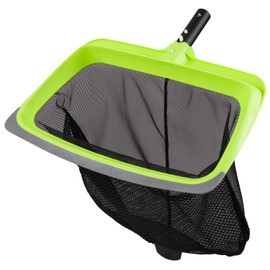 Sepetrel Swimming Pool Leaf Skimmer Net,Rubber Lip & Reinforced Frame Double-Layer Deep Rake(NO Pole)