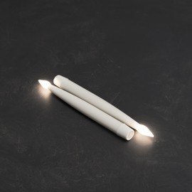 Konstsmide LED Kerzen 2er-Set, 2 warm weiße Dioden, batteriebetrieben, Innen, 4 x AA 1.5V (inkl.) - 1978-100