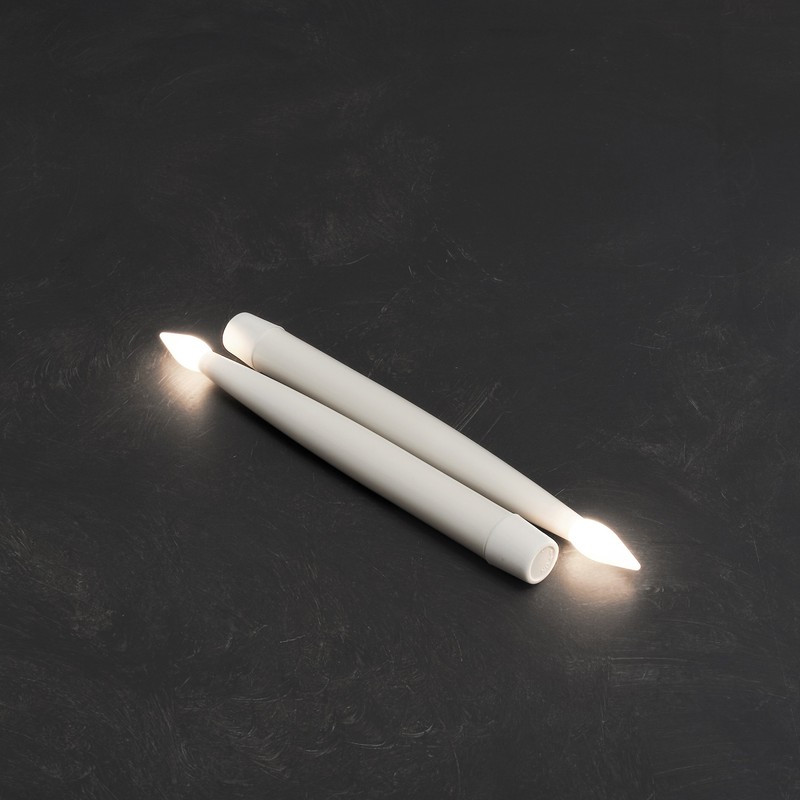 Konstsmide LED Kerzen 2er-Set, 2 warm weiße Dioden, batteriebetrieben, Innen,
