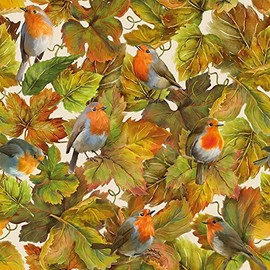 Ambiente 20 Count Birds in Autumn Leaves Napkin, 3-Ply, Colourful, Paper, 33 x 33 cm, Disposable