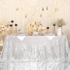 Eternal Beauty Sequin Tablecloth Silver 127x183cm Glitter Table Cloth Party