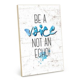 TypeStoff Wooden Sign with Saying - Be a Voice - Vintage Look with Quote as Gift and Decoration on Confidence - HS-01351