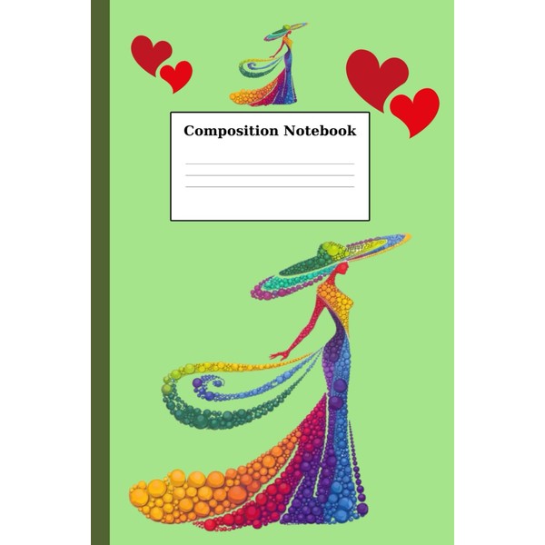 Composition Notebook with Bead Design Elegant Woman: Perfect for writing,