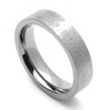 DoubleAccent 5MM Comfort Fit Titanium Wedding Band Patterned Flat Ring