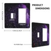 2-Gang 1-Toggle 1-Decorator/GFCI Combination Wallplate Raindrops Purple Black Rose Blooming