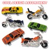 ArtCreativity Diecast Car and Motorcycle Toys, Set of 25, Cool