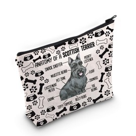 Scottish Terrier Cosmetic Bag Scottish Terrier Dog Lover Gift Scottish Terrier Owner Gift for Women (ST Dog Bag)