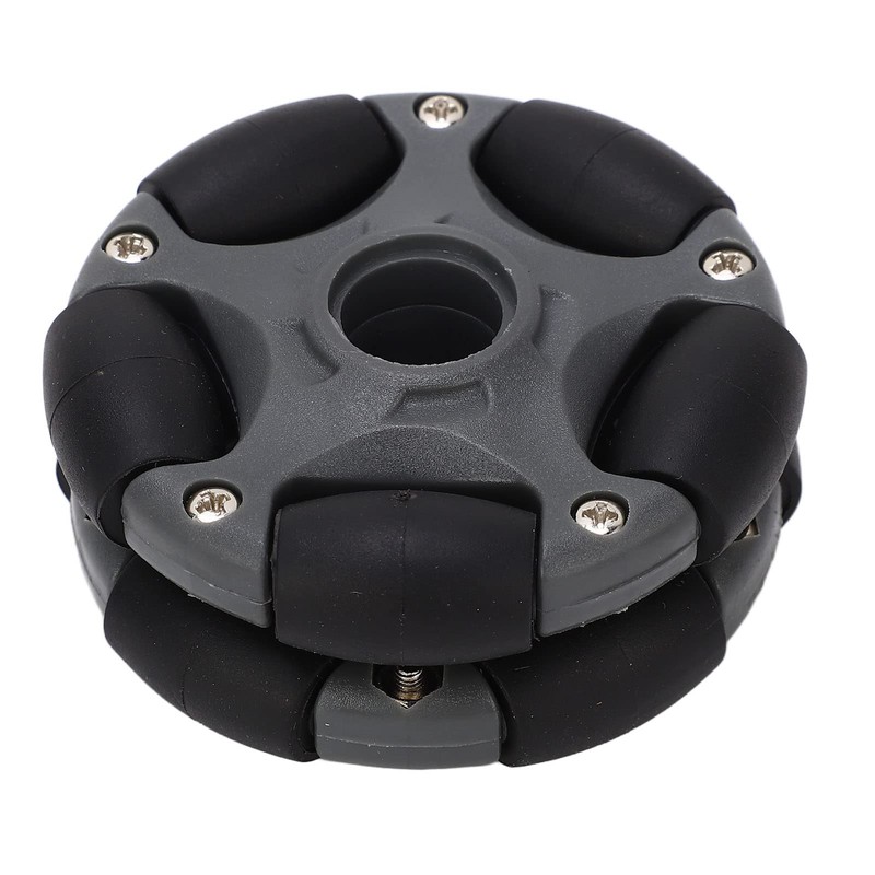58mm Plastic Omnidirectional Wheel, Gray Black, Excellent Load Stability, Plastic