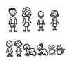 iplusmile 30pcs Reflective Car Stickers Funny Family Members Decals for