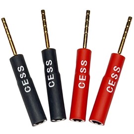 CNCESS CESS-053 Banana Plug to Pin Plug Adapter, 4mm Female to Male Screw Type Banana, 4 Pack (Straight PIN)