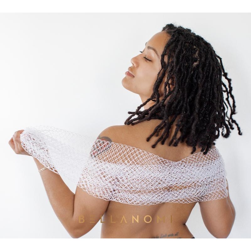 Bellanomi African Exfoliating Net Sponge for SENSITIVE SKIN Bath Sponge:_Indigo