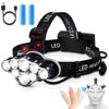 Elmchee Rechargeable Headlamp,18000 Lumen Bright 8 Led Head Lamp, 16