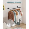OROPY Industrial Pipe Clothing Rack, Wall Mounted Clothes Rack, Closet