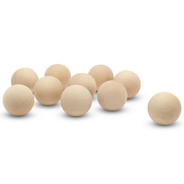 2-1/2 Inch Wooden Round Ball, Pack of 25 Unfinished Natural Round Hardwood Balls, Smooth Birch Balls, for Crafts and DIY Projects (2-1/2 inch Diameter)