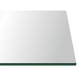 24" x 46" Rectangle Tempered Glass Table Top 3/8" Thick Flat Polish Edge and Touch Corners