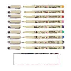 Pigma Mirron Sakura 01 - Set of 9 Colours, Set of 9 Fineliners