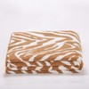 Polyester Microfiber Fluffy Animals Zebra Print Stripes Knitted Throw Blanket