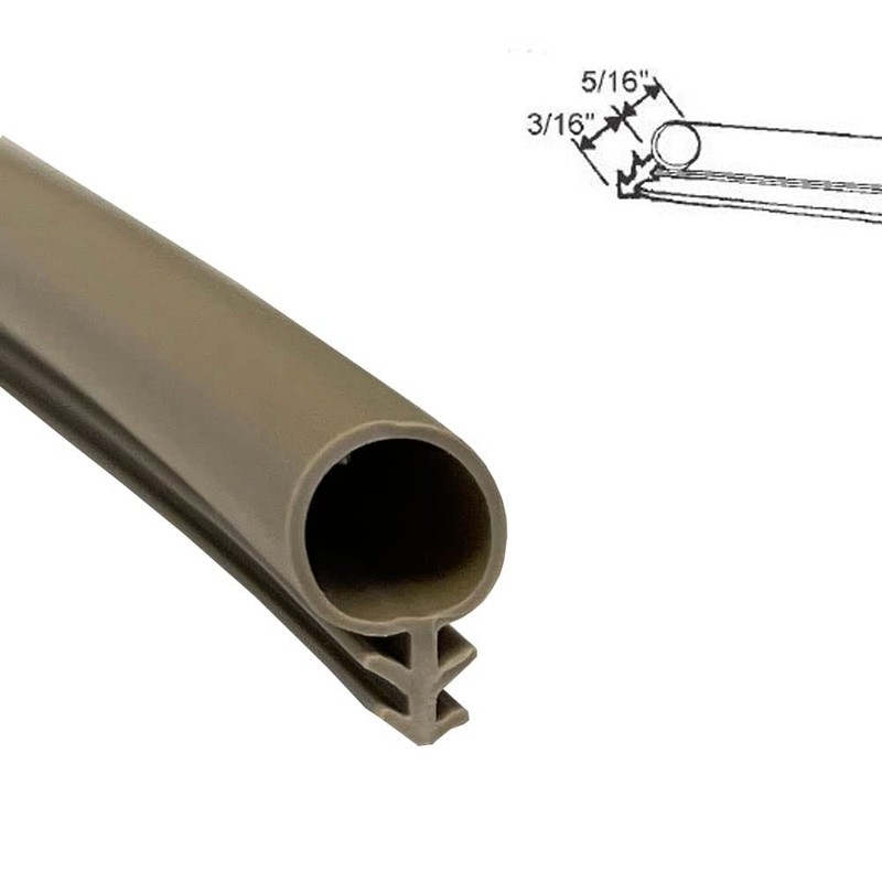 STB Weatherstrip, Kerf-Mounted, Bulb Type, Tan - 25 ft Roll